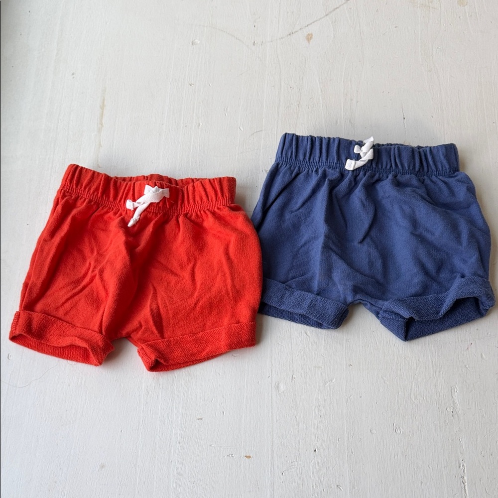Cat & Jack Orange and Blue Baby Shorts
